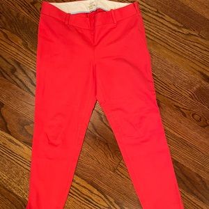 Bright red crop pants